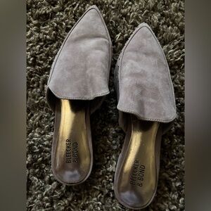 Women's Suede Mules - Gray